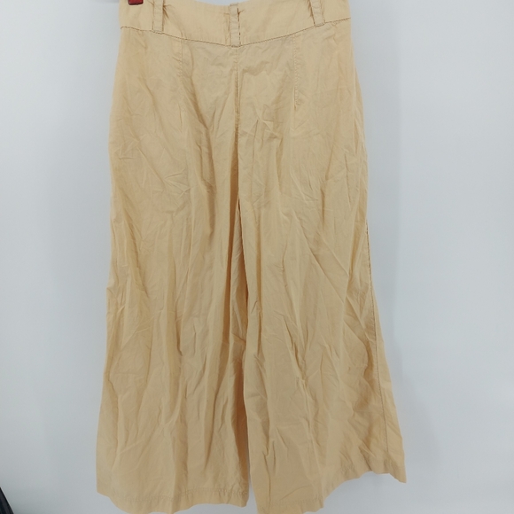 Free People Menorca Cropped Wide Leg Pants  Gosling Khaki Size 4 - Picture 8 of 13